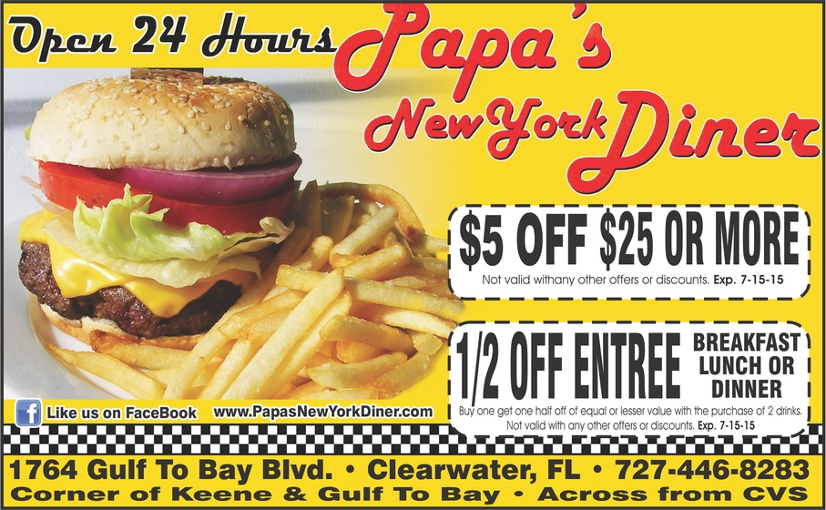 Coupon for Papa's New York Diner